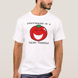 Camiseta A felicidade é um tomate fresco!