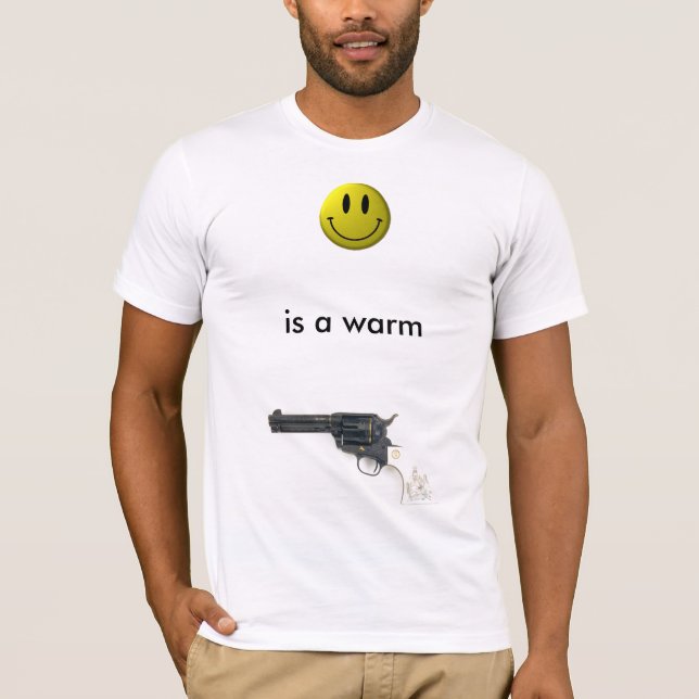 Camiseta A felicidade é uma arma quente (Frente)