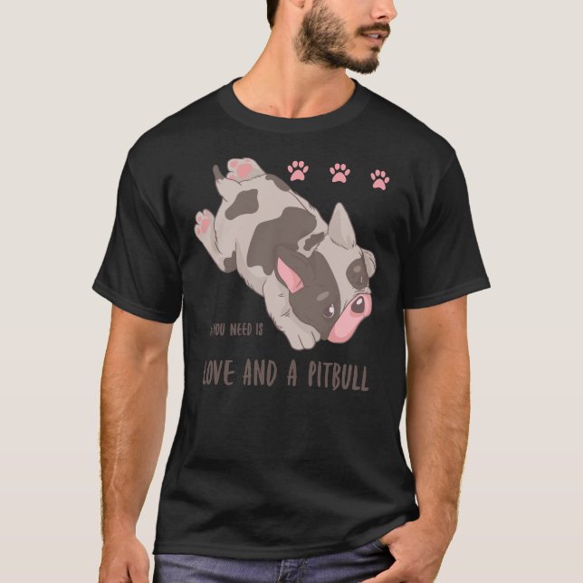 Camiseta A Felicidade Está A Ser Amada Por Um Touro De Pit  (Frente)