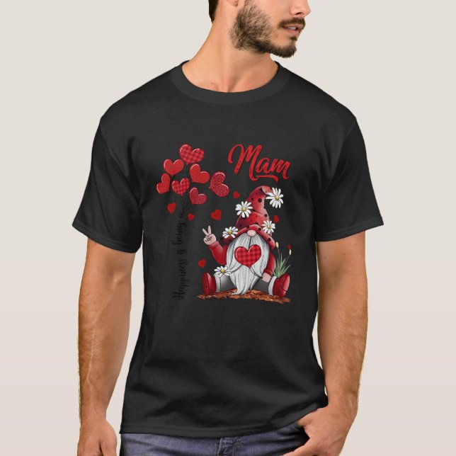 Camiseta A Felicidade Está A Ser Uma Mam Gnomo (Frente)
