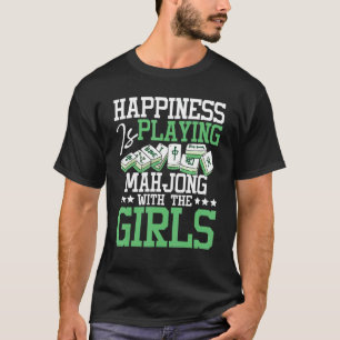 Camiseta A Felicidade Está Jogando Mahjong - Azulejos Do Jo