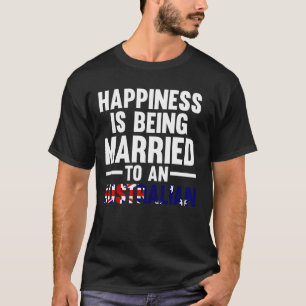 Camiseta a felicidade está sendo casada com um austral aust