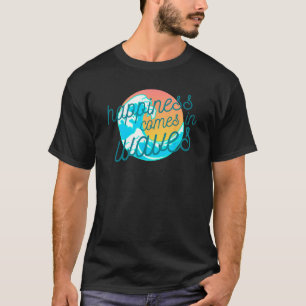 Camiseta A felicidade solar das ondas do oceano chega nas o
