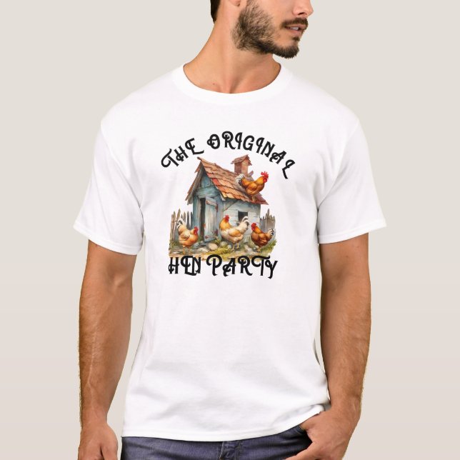 Camiseta A Festa de Solteira Original Amante de Frango (Frente)