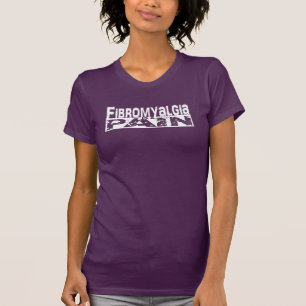 Camiseta A fibromialgia é um gráfico escuro do branco da