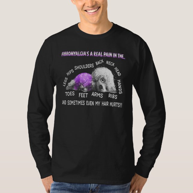 Camiseta A Fibromialgia É Uma Dor Real Na Fibromia Da Lama (Frente)