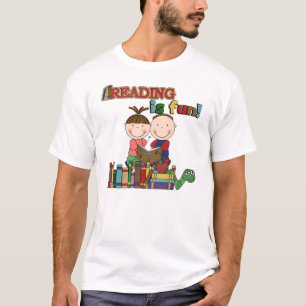 Camiseta A figura leitura da vara dos miúdos é divertimento