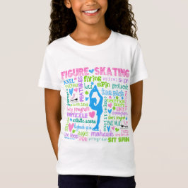 Camiseta A figura patinador Pastel exprime a tipografia