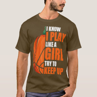 Camiseta A Figurina De Halloween De Basquete De Abóbora Jog