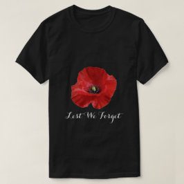 Camiseta A fim de que não nós esqueçamos a papoila vermelha