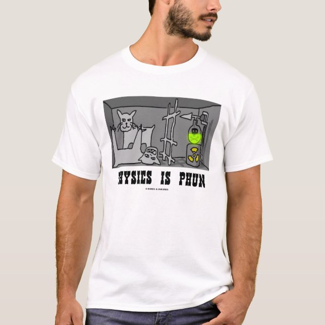 Camiseta A física é Phun (os mecânicos de quantum) (Frente)