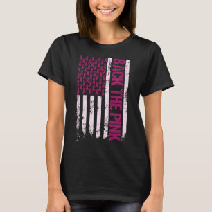 Camiseta A Fita Rosa, Bandeira Americana, Cancer da Mama Aw