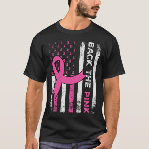 Camiseta A Fita Rosa, Bandeira Americana, Cancer da Mama Aw