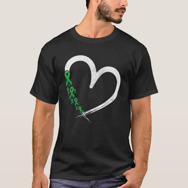 Camiseta A Fita Verde Coração Saúde Mental Importa Sensibil (Frente)