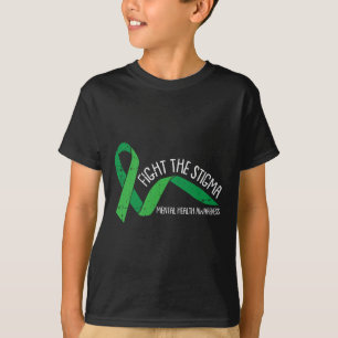 Camiseta A Fita Verde de Conscientização da Saúde Mental Es