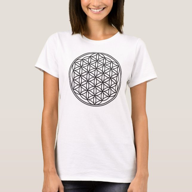 Camiseta A flor das mulheres do t-shirt da vida (Frente)