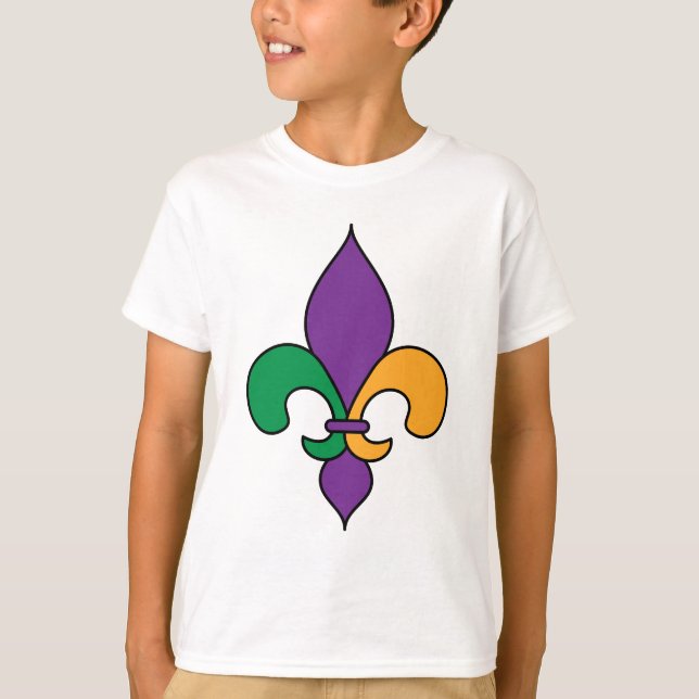 Camiseta A flor de lis do carnaval caçoa o t-shirt (Frente)