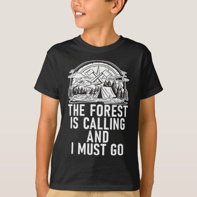 Camiseta A Floresta Está Chamando E Eu Devo Ir Aventura Hik (Frente)