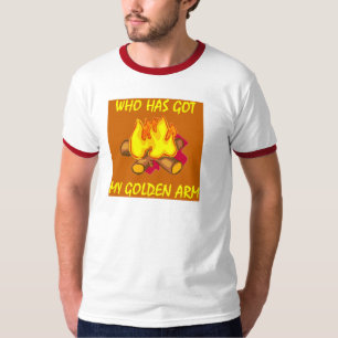 Camiseta A FOGUEIRA DOURADA do BRAÇO - Zazzle - QUENTE e a