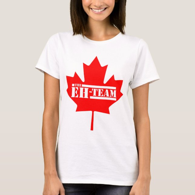 Camiseta A Folha de Mapeamento do Eh Team Canada (Frente)