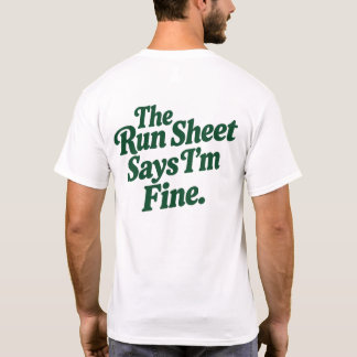 Camiseta A Folha de Roteiro Diz que Estou Bem