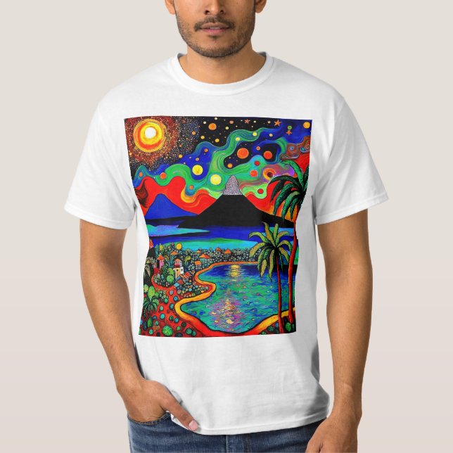 Camiseta A fonte do vulcão (Frente)