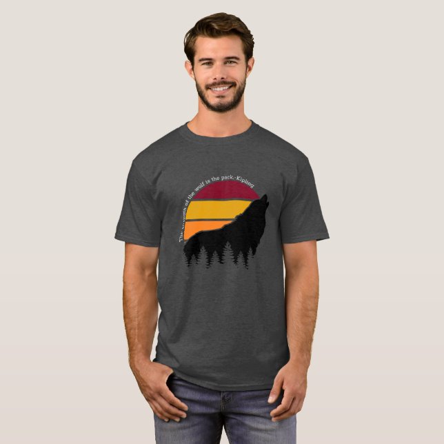 Camiseta A Força do Lobo é o Retro do Pacote (Frente Completa)