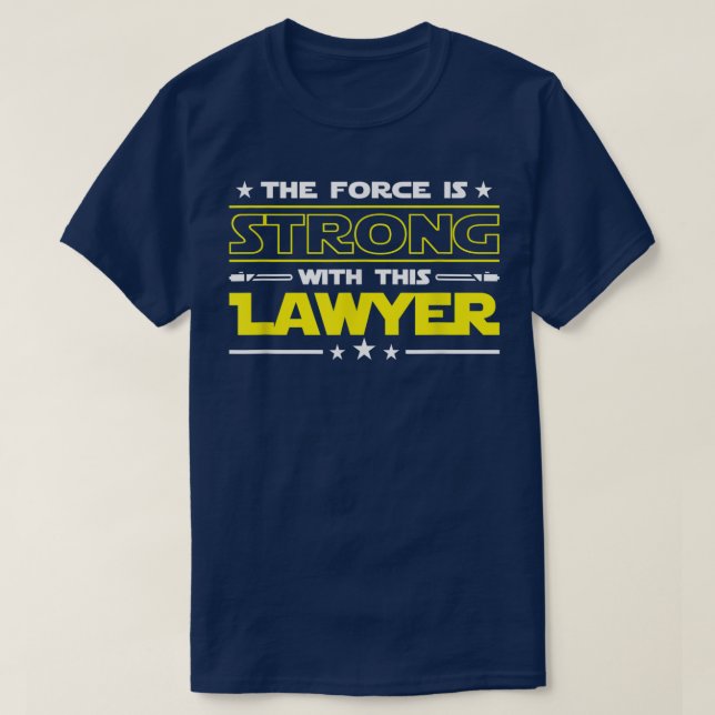Camiseta A Força é forte com esse trabalho engraçado do adv (Frente do Design)