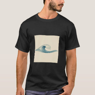 Camiseta a formação de ondas nas suas linhas lisas e fluida