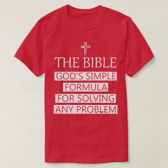 Camiseta A fórmula simples dos deuses Bíblias para resolver (Frente do Design)