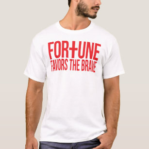 Camiseta A fortuna inglesa favorece o bravo slogan vermelho