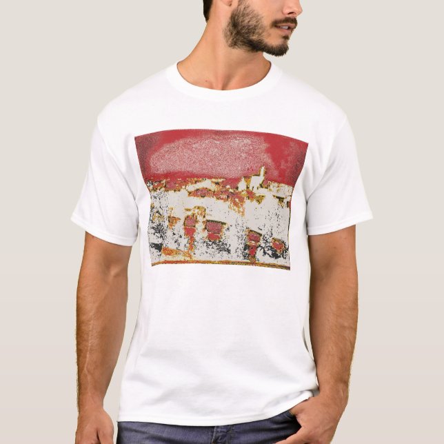 Camiseta a fotografia a mais velha da cor - aumentada (Frente)