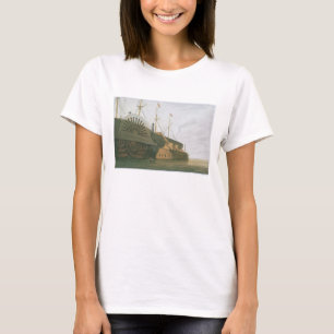 Camiseta A fragata velha HMS Agamemnon com seu peso de c