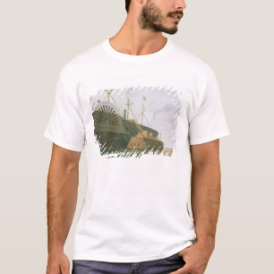 Camiseta A fragata velha HMS Agamemnon com seu peso de c