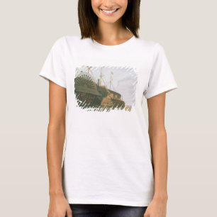 Camiseta A fragata velha HMS Agamemnon com seu peso de c
