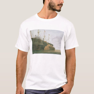 Camiseta A fragata velha HMS Agamemnon com seu peso de c