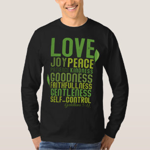 Camiseta A Fruta do Espírito Oferece Bíblia Cristã V