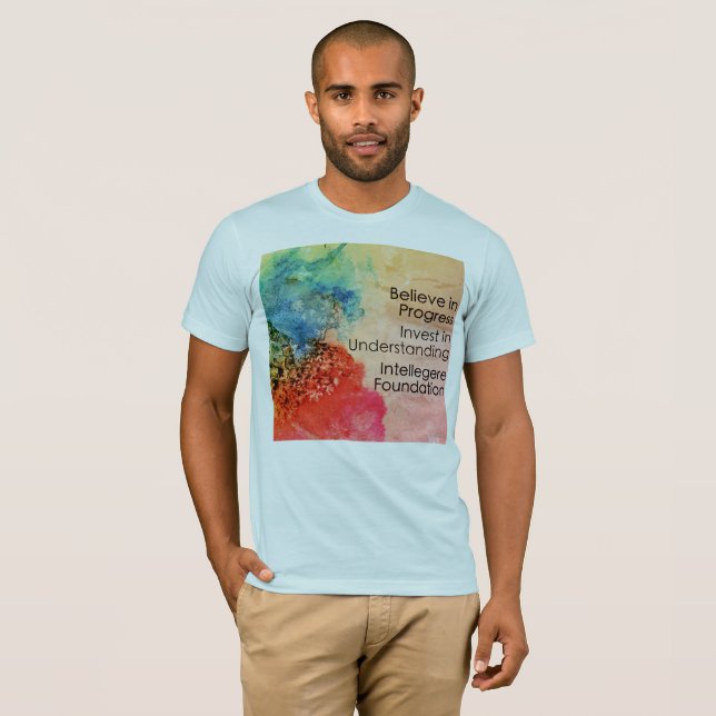 Camiseta A fundação de Intellegere acredita em andamento. (Frente Completa)