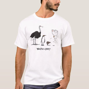 Camiseta A galinha engraçada do vôo do quivi do pinguim da