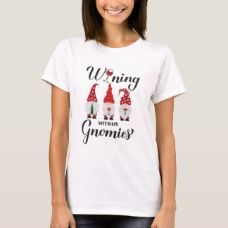 Camiseta A ganhar com os meus fantasmas. Gnomos bebendos. G