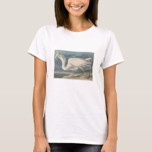 Camiseta A garça-real de grande branco