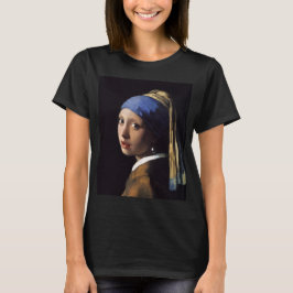 Camiseta A Garota com pérolas a ouvir por Johannes Vermeer