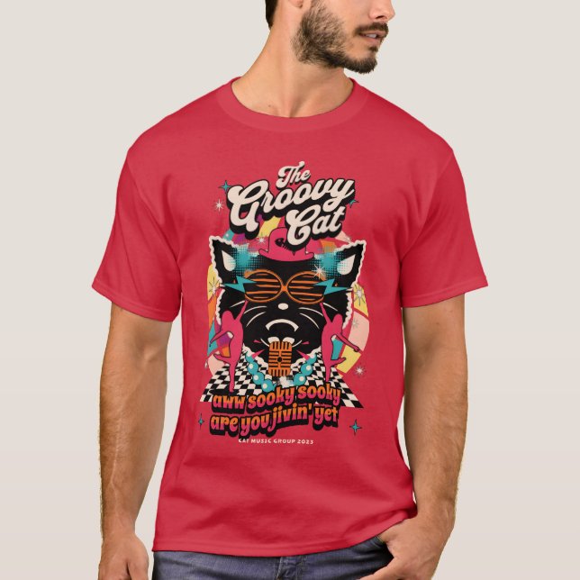 Camiseta A garota do gato Groovy (Frente)