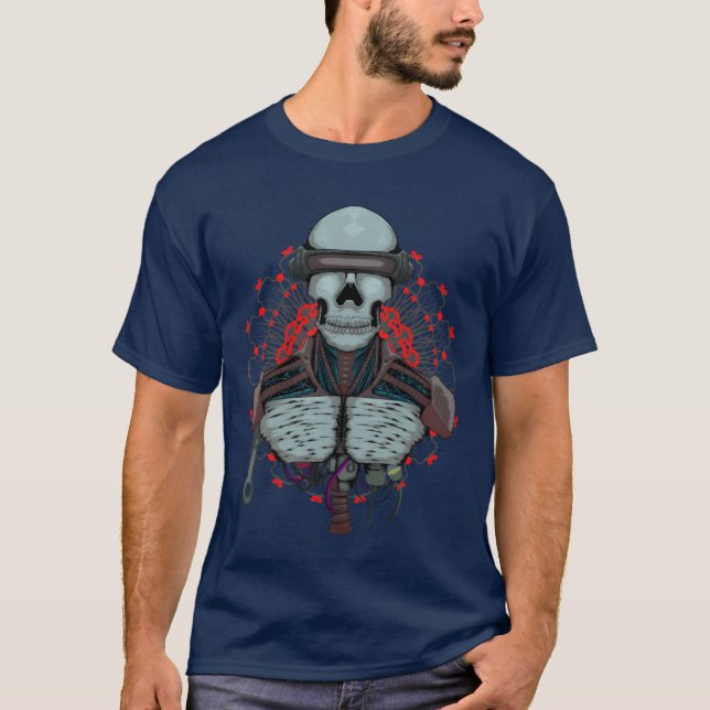 Camiseta A garota do robô de halloween (Frente)