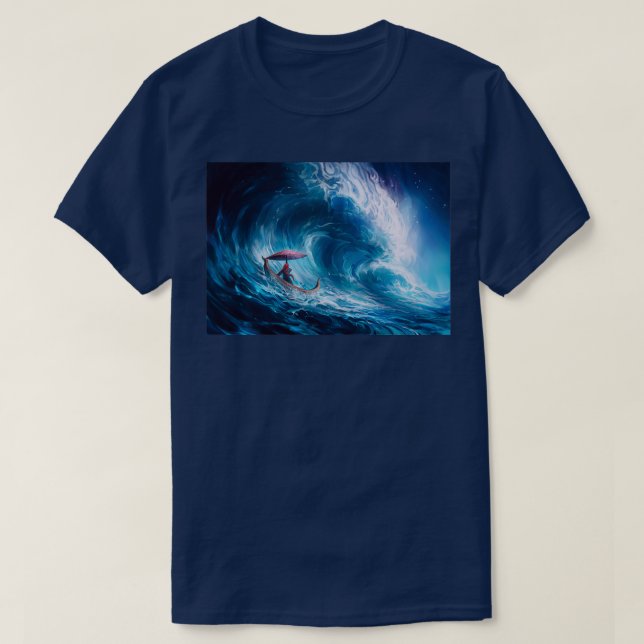 Camiseta A Garota e o Mar (Frente do Design)