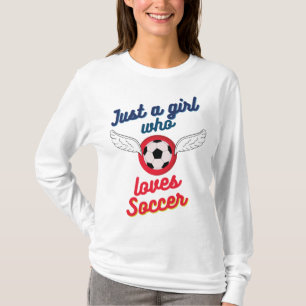 Camiseta A garota que adora T-Shirt de futebol