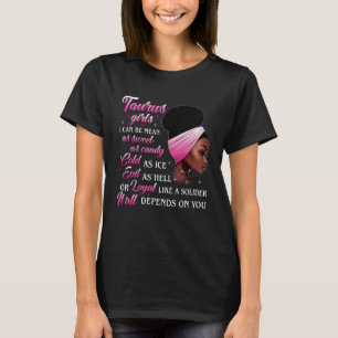 Camiseta A Garota Taurus Depende De Você Negra Negra De Ani
