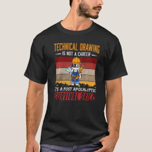 Camiseta A Gaveta Técnica Da Mens Não É Um Rascunho De Gave