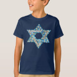 Camiseta A gema decorou a estrela de David<br><div class="desc">A arte tirada para assemelhar-se a gemas e os sparklies preenchem a forma da estrela de David para fazer a isto um presente muito especial para o senhor mesmo ou amigos e família este Hanukkah.</div>