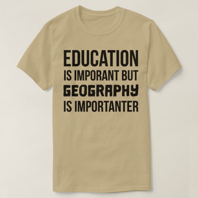 Camiseta A Geografia É Importante (Frente do Design)